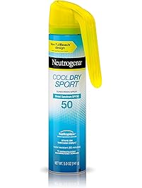 Neutrogena Cool Dry Sport Fullreach Sunscreen Spray with Broad Spectrum SPF 50, Lightweight & Water-Resistant, Oil-Free & PABA Free, 5 oz(Pack of 3)