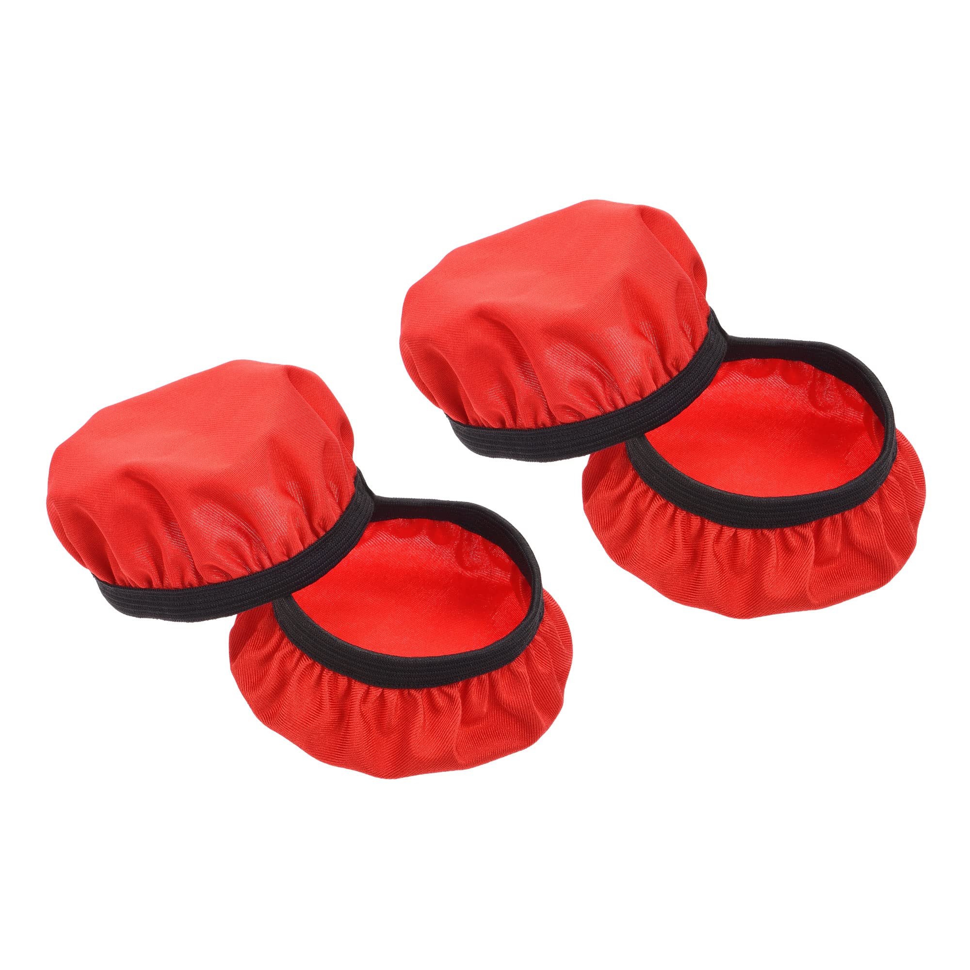 PATIKIL Red Flexible Fabric Washable Headphone Covers, Fits 2.36-3.54 Inch, 2 Pairs Stretchable Fabric Earphone Protectors for Most On-Ear Headphones
