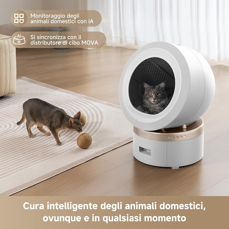 MeowgicPod LR10 Prime Lettiera per gatti intelligente,110L,15 giorni