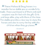 Melissa & Doug Show-Horse Stable Wooden Play Set Animal Toys Ages 3-5+ view 5