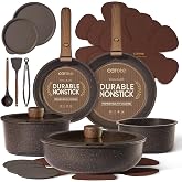 CAROTE 21pcs Pots and Pans Set Non Stick, Detachable Handle Cookware | Ultra Nonstick, Space Saving, Dishwasher &amp; Oven Safe, Non-Toxic Kitchen/Apartment/Camping/RV/ Traveling Cooking Sets