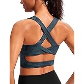 Sports Bras for Women Criss-Cross Back Padded Workout Tank Tops Medium Support Crop Tops for Women