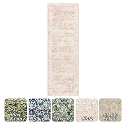 BILEEHOME Pink Boho Runner Rugs for Hallway Kitchen