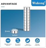 Wukong 200Pcs 4x2mm Strong Magnets for Fridge Whiteboard Office view 2