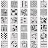 30 Pieces Cookie Stencil 5.1 x 5.5 Inch Cakes Baking Templates Floral Leaf Cake Stencil for DIY Craft Wedding Birthday Party