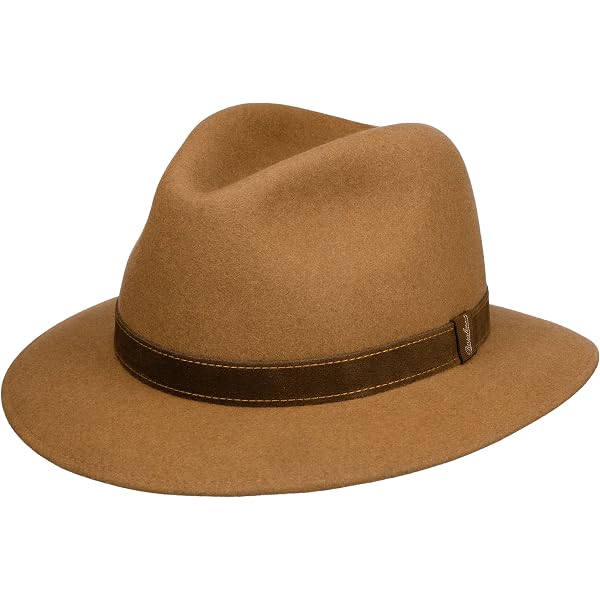 Borsalino Marrone Hat Women/Men Brown 7 3/8 at Amazon Men's