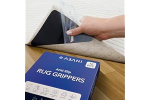 Abani Rug Gripper - Non Slip Rug Gripper for Hardwood Floors & Tiles - Keep Corners Flat - Reusable and Washable Carpet Tape - Double Sided Tape to Keep Your Rugs in Place