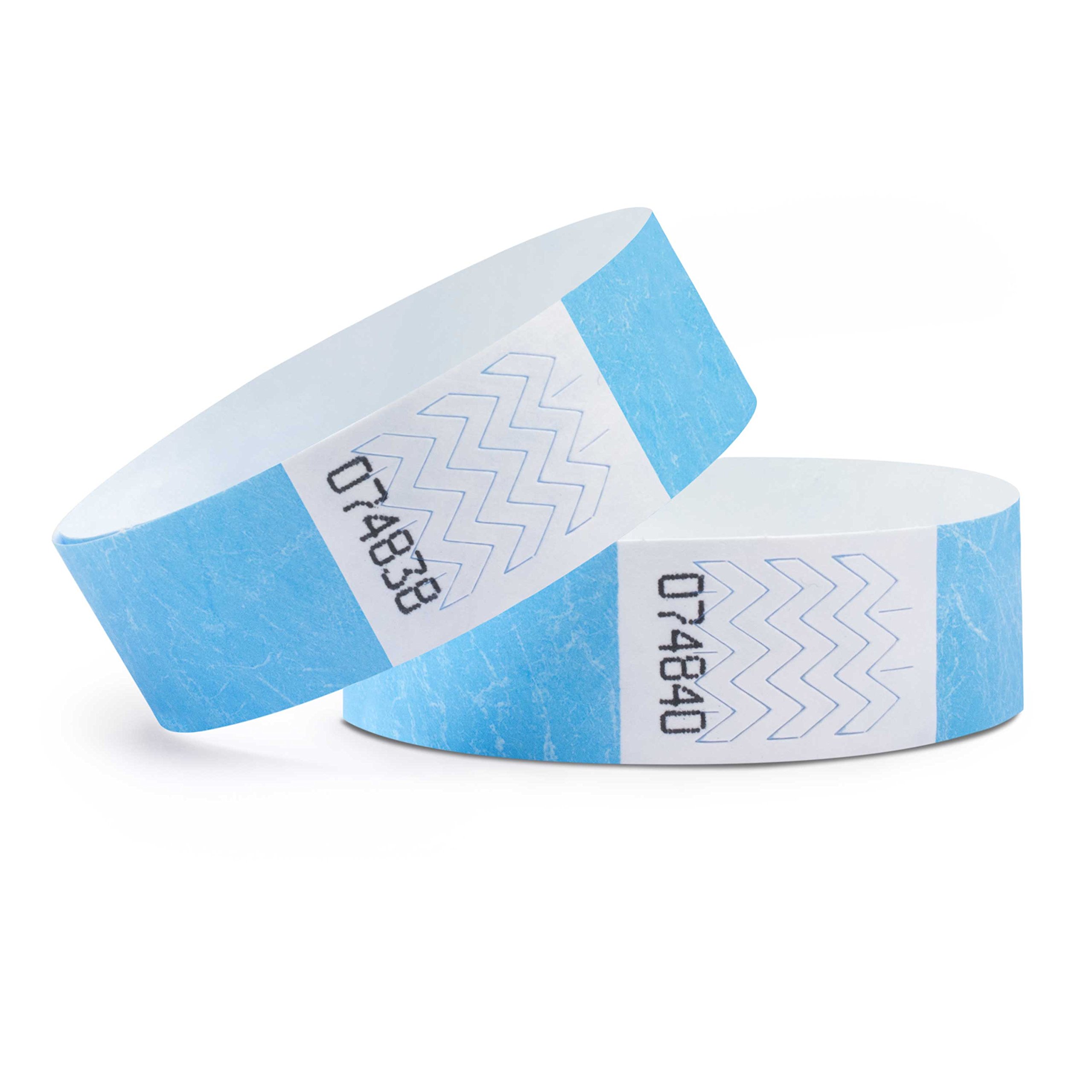 linie zwo ®, Pack of 100 Wristbands 19 x 254 mm, Baby Blue