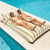 KBZSlyn Waterproof Outdoor Bean Bag Chair Cover (No Filler) Beach Bean Bag Comfortable Lounger Sofa Bed for Poolside Terrace Camping Picnicking or Indoor Boneless Chairs Bean Bag Cover