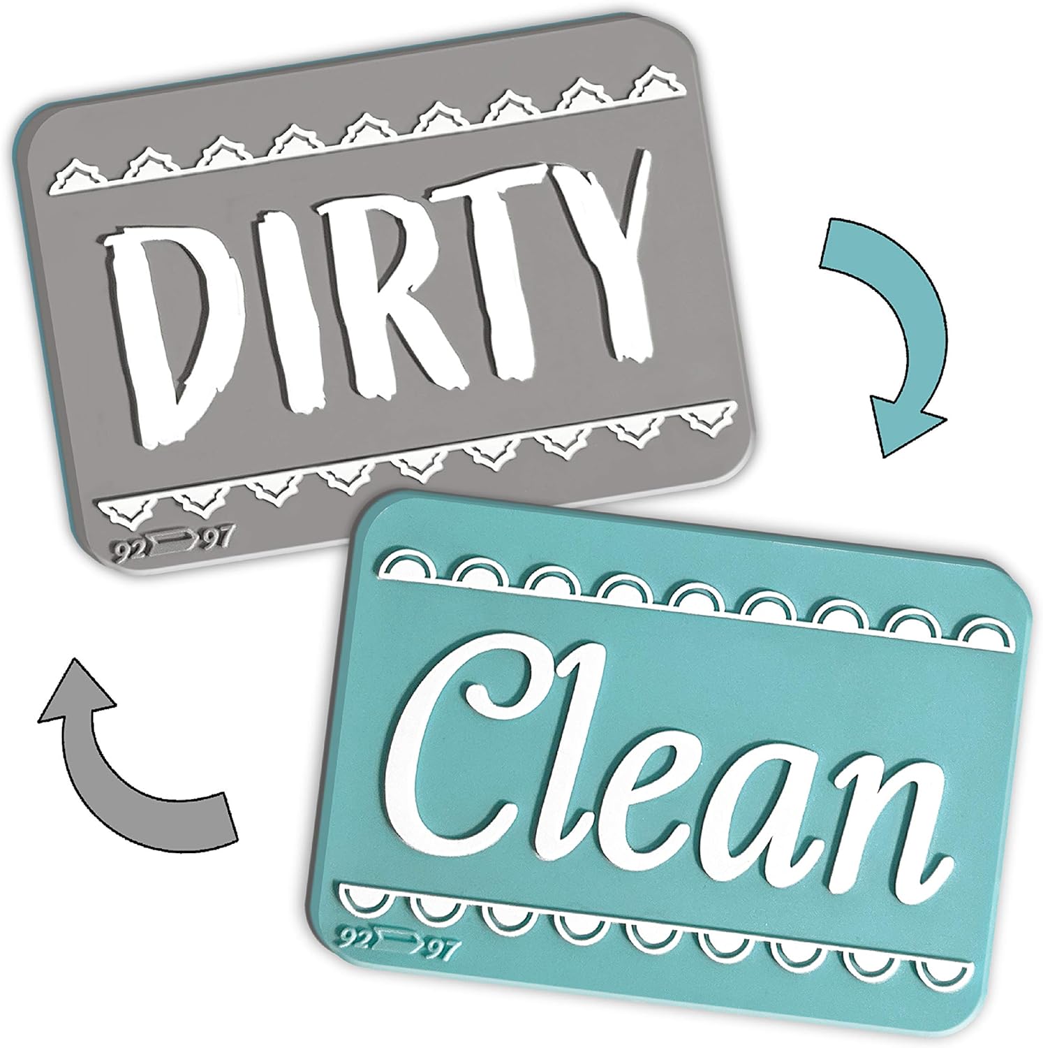 Brothers Bench Aquamarine Silver Clean Dirty Dishwasher