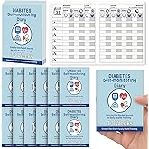 12Pcs Blood Sugar Log Book &ndash; 3x4 Inch Diabetes Log Book for Daily Glucose Monitoring &ndash; Track Blood Glucose Levels Before &amp; After Meals &ndash; 13 Weeks Per Book &ndash; Pocket Size Journal for Diabetics