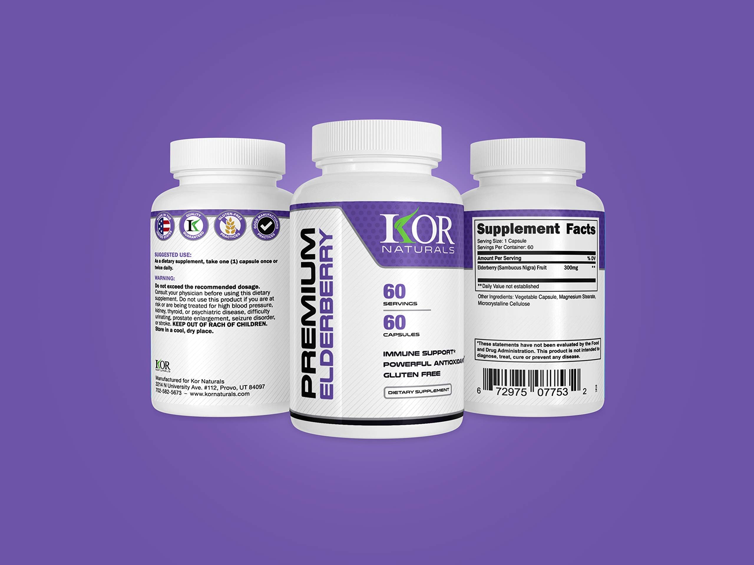 KOR Naturals - Premium L Tryptophan 500mg Capsules with BioPerine - Best Natural Sleep Aid, Stress Relief, and Mood Booster - 120ct