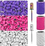 Bleswin Nail Drill Sanding Bands Set 300Pcs Coarse & Fine Grit 3/32" Mandrel view 1