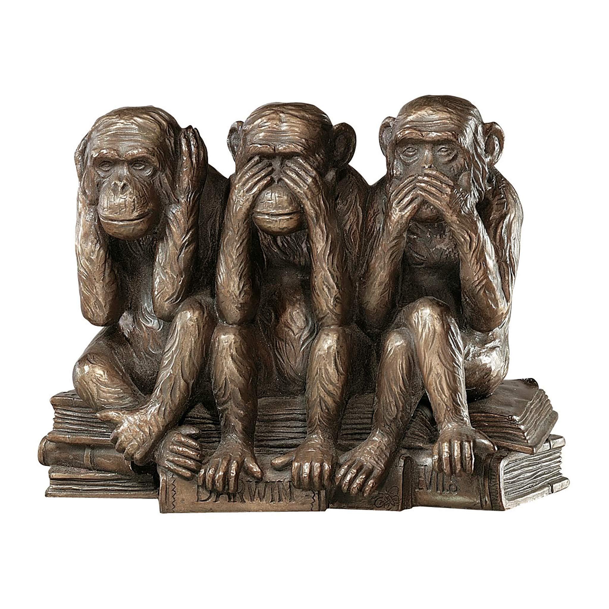 Design Toscano HearNo, SeeNo, SpeakNo Evil Monkeys Animal Statue