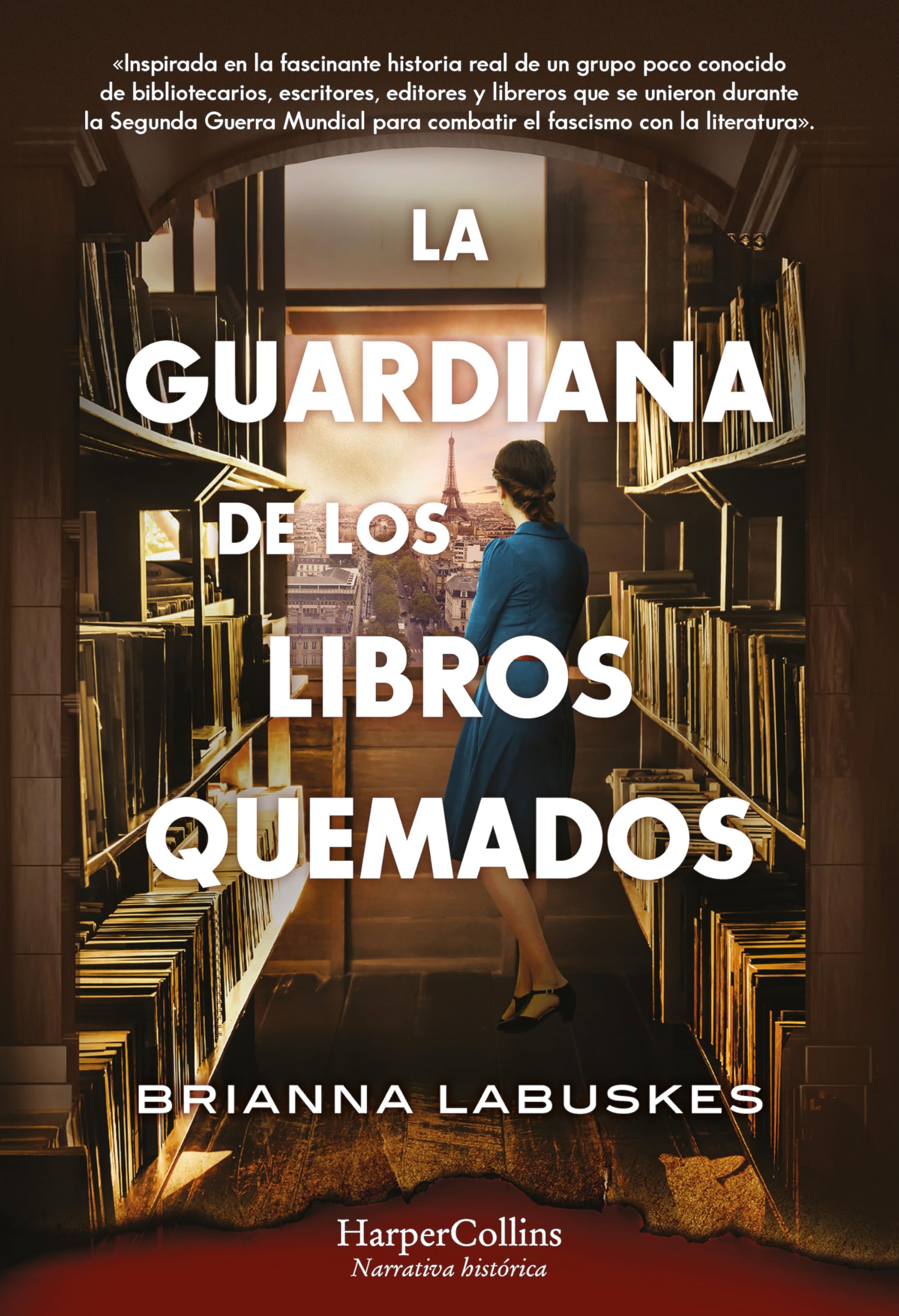 Portada de La guardiana de los libros quemados: The Librarian of Burned Book (HarperCollins)