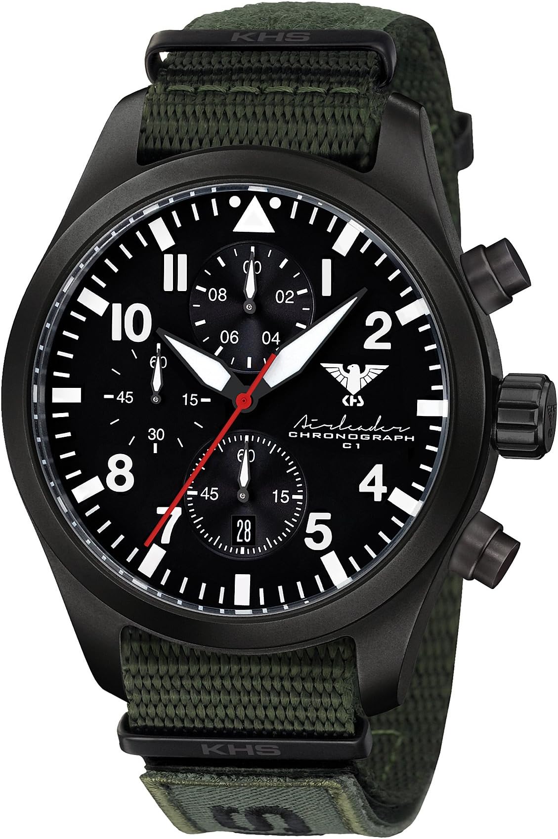 KHS Mens Watch Analogue Quartz with Nylon Wrist Band KHS.AIRBSC.NXTO1