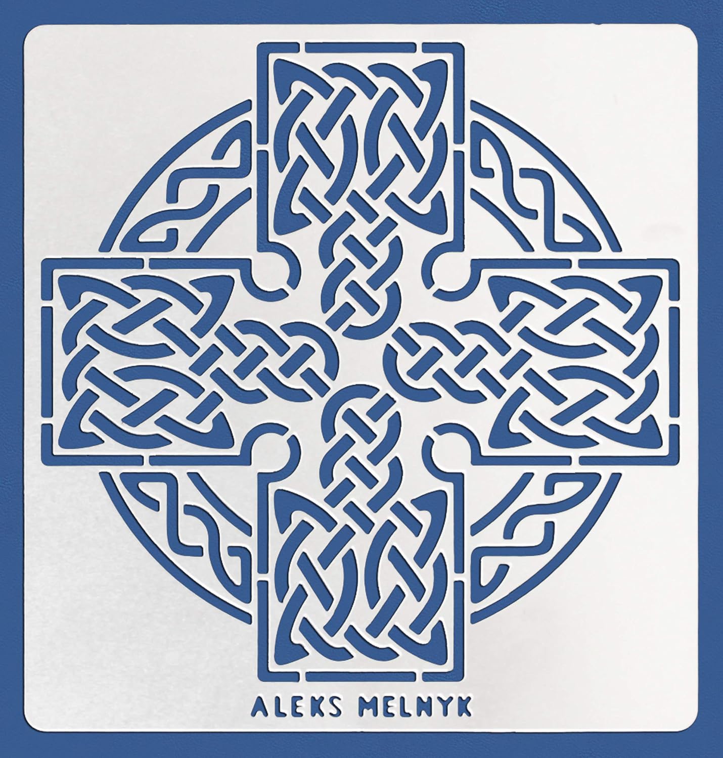Aleks Melnyk #37.1 Metal Journal Stencil, Pyrography Celtic Patterns, &ndash