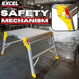 Excel Aluminium Folding Hop Up Platform Work Bench 600mm x 600mm Pack of 2 view 2