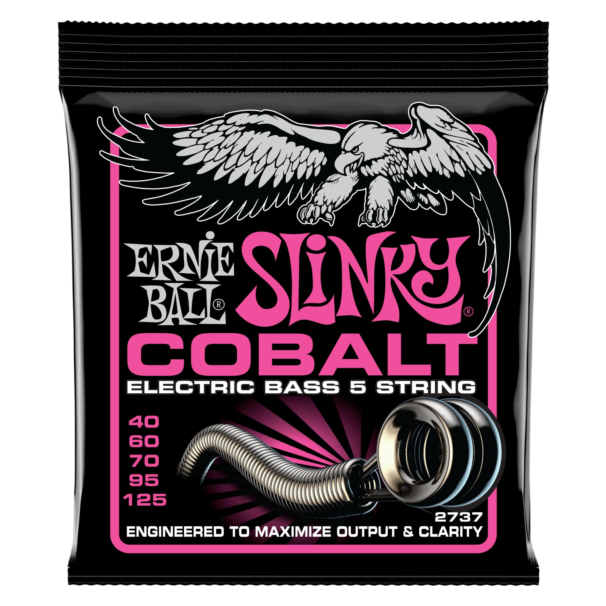 Ernie Ball Super Slinky Cobalt 5-String Electric Bass Strings 40-125 Gauge
