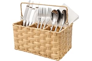GRANNY SAYS Kitchen Utensil Organizer, Pack of 1 Wicker Utensil Caddy, Porte Ustensile de Cuisine, Cutlery Holder for Counter