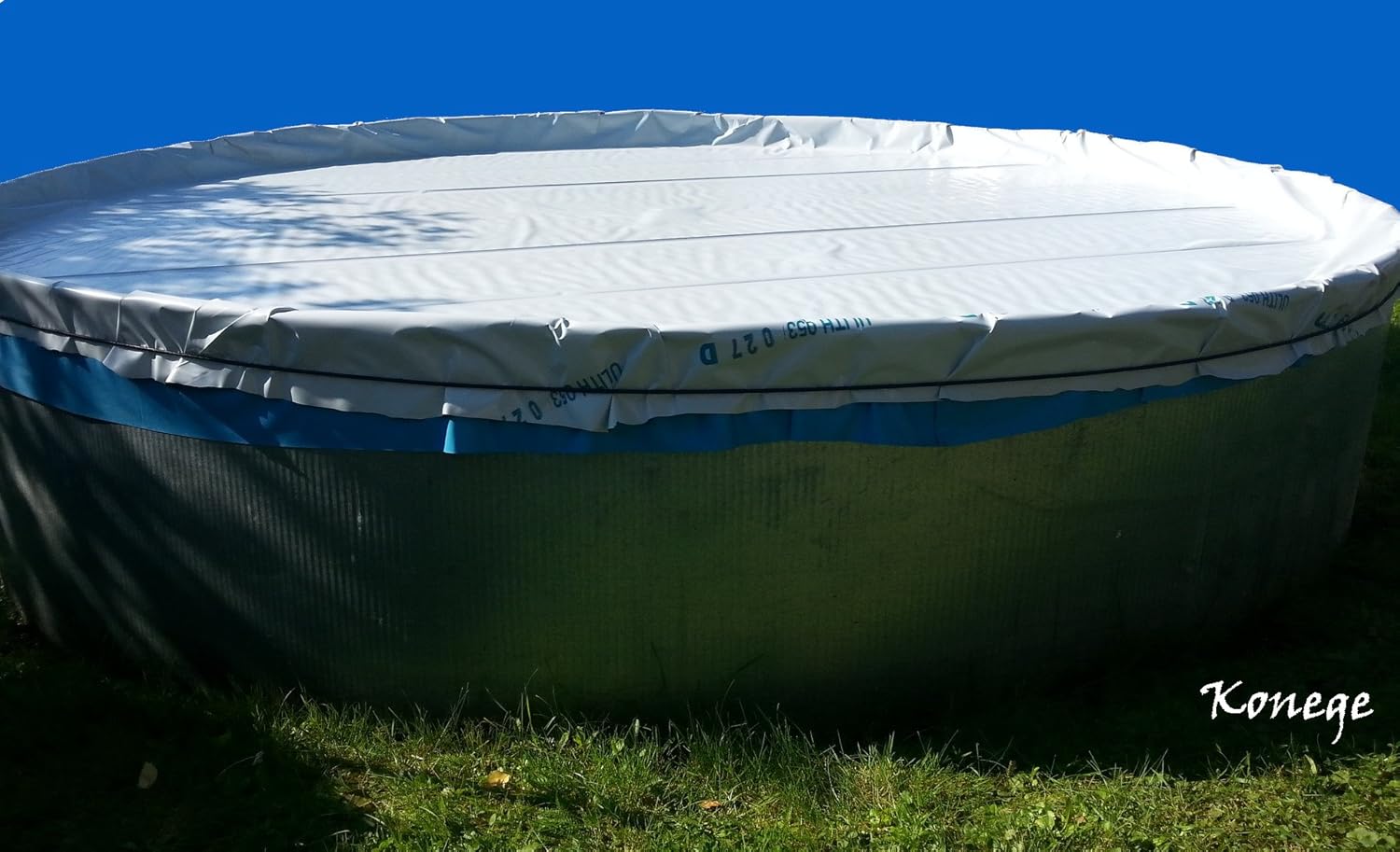 Poolplane, Poolfolie, Winterabdeckung für Pool bis max. Ø7,50m, inkl. Gummiseil