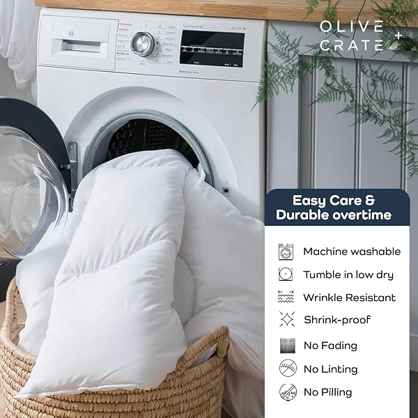 OLIVE + CRATE COOLING OVERSIZE KING SIZE COMFORTER – HYPOALLERGENIC 100% BAMBOO VISCOSE OUTER COVER – OVERSIZED KING DUVET INSERT – FLUFFY LIGHTWEIGHT PLUSH – WHITE COMFORTER – 116″X 98″