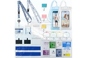 MOYISEA 2025 Reusable Cruise Ship Essentials - Cruise Ship Must-Haves for Florida&Texas Travelers with Adjustable Lanyards, Waterproof Phone Cases, Phone Lanyard Cards, Magnetic Hooks, Luggage Tags