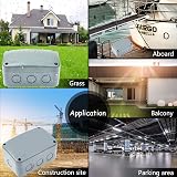NineLeaf IP66 Waterproof Junction Box 9 Way 125x86x62mm ABS Outdoor Electrical view 5