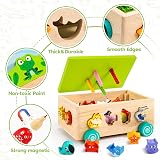Seagoal Montessori 6-in-1 Wooden Fishing Sorting Toy for Toddlers 1-3 view 6
