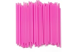 RUPERT AND JEOFFREY'S TRADING CO. Disposable Plastic Coffee Stirrer Straw - 5 Inch Sip Stir Stick (1000, Pink)