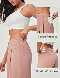 Ewedoos Wide Leg Pants Woman Stretchy Work Dress