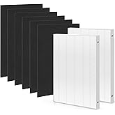 HSIAMEN Filter Compatible with Fellowes Aeramax 200 HEPA Filter Replacement Aera Max 190 200 DX55 Part# 9287101 9324101 Air Purifier, Includes 2 True HEPA & 6 Carbon Activated Pre-Filter