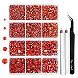 6736pcs Hotfix Rhinestones Flatback,Orange