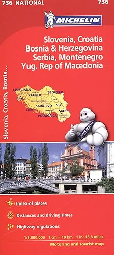 Download Slovenia, Croatia, Bosnia - Michelin National Map 736 PDF