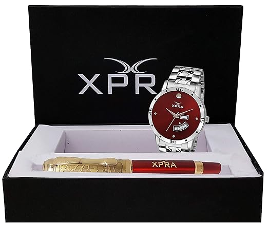 Xpra Analog Watch & Metal Pen Combo for Men & Boys (WCH-PN-7)