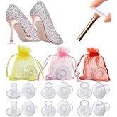 6 Pairs High Heel Protectors for Grass, 3 Sizes, Clear | Heel Stoppers, Heel Stoppers, Walking on Grass and Uneven Floor, for Outdoor Wedding