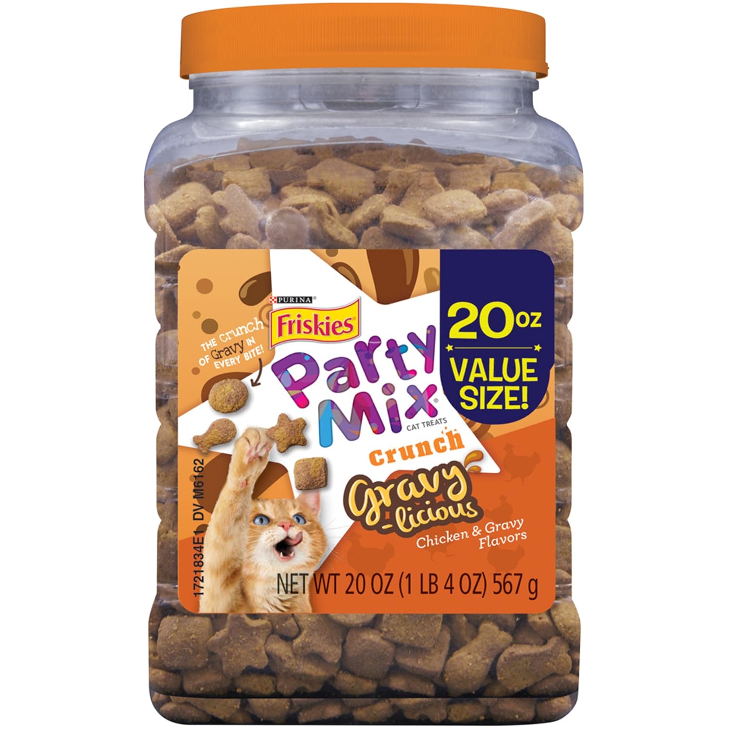 Party Mix Crunch Gravy-licious Chicken & Gravy Cat Treats 20 oz