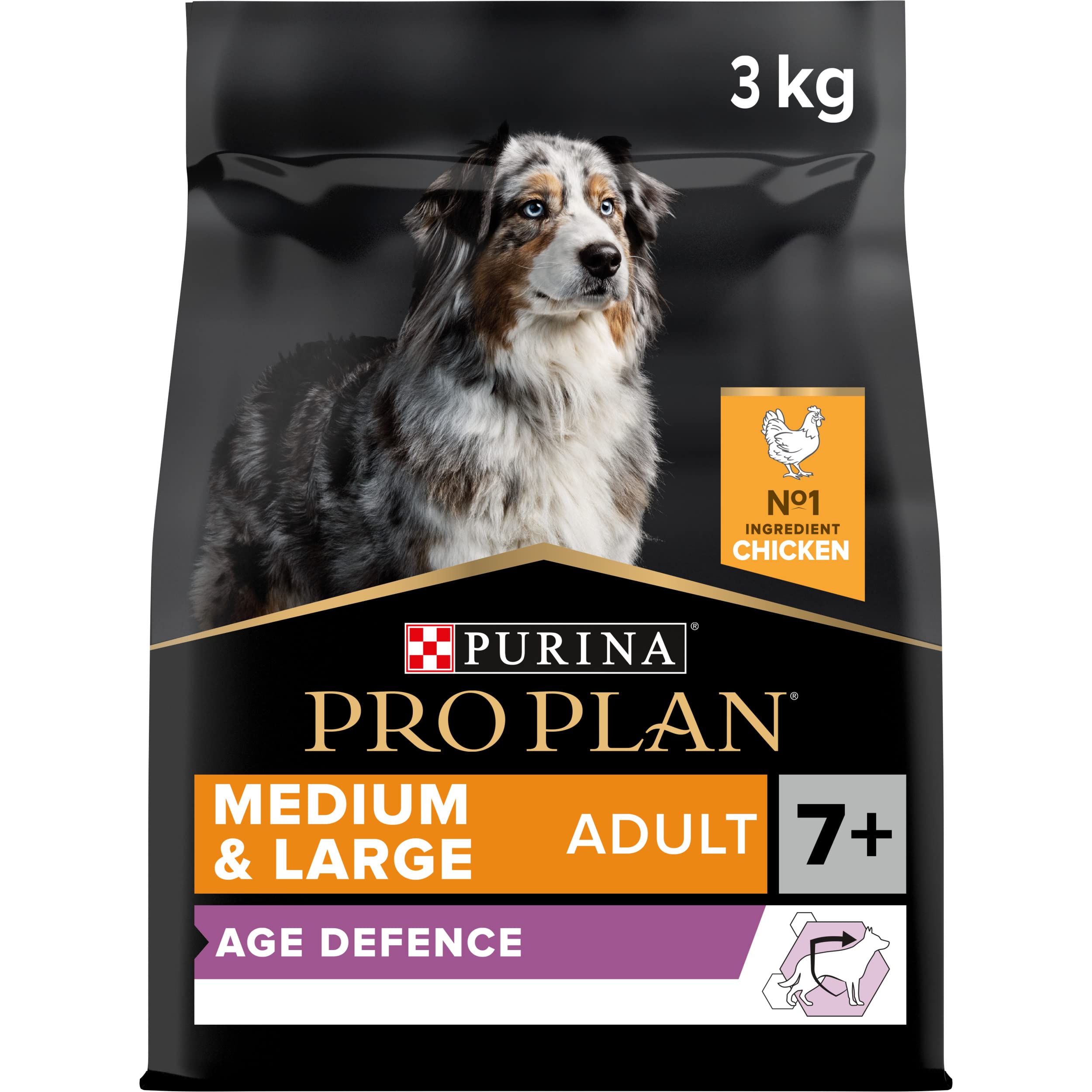 PRO PLAN® Medium & Large Adult Senior Age Defence 7+ Dry Dog Food with Chicken 3kg