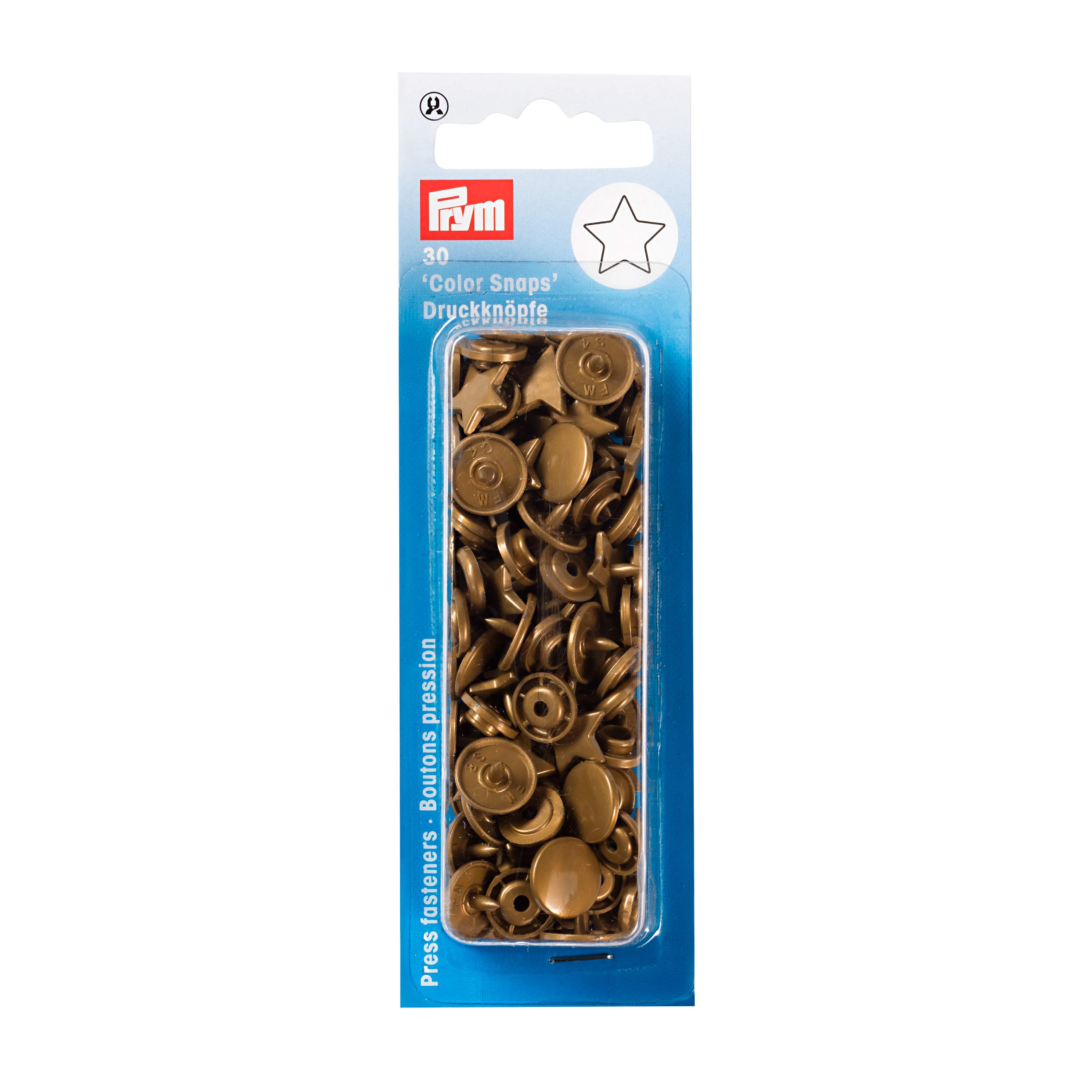 Prym Non-sew ColorSnaps Star gold