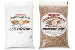 CookinPellets 40 Lb Perfect Mix Hickory, Cherry, Hard Maple, Apple Wood Pellets Bundle with CookinPellets Premium Hickory Grill Smoker Smoking Wood Pellets, 40 Pound Bag
