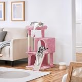Yaheetech 91cm Cat Tree Tower with Double Condo Pink Cat Scratching Post view 7