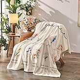 Jameswish Christian Gifts for Women Religious Flowers Blanket Floral Throw Blanket Birthday Gifts for Women Inspirational Gifts Blanket for Girls, Friend, Mom 50" x 60"