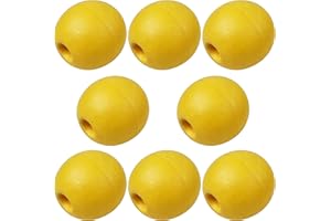 VATEICO Rope Floats Marine Buoy Float,4pcs/8pcs Deep Water Oval Water Float Fishing Marker Buoys for Water Ski Ropes Anchor Lines Boats Swimming Kayak Crabbing Trail Dock Pool Yellow