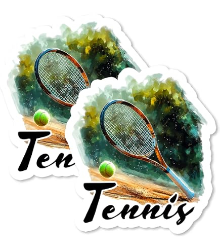 Tennis Rackets Design Car Magnet (5 Inch) - Strong Fridge, Locker, Truck Decal - USA Made, Waterproof - View #14