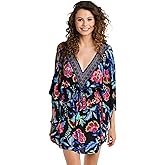 La Blanca Womens V-Neck Caftan Swimsuit Cover Up