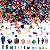 Victlov Assorted Glass Crystal Beads for Jewelry Making,DIY Lamp Work, Glass Spacer Beads Colorful Clear Electroplated Color Crystal Beads, Colorful Assortment Bulk Mix, Half Pound