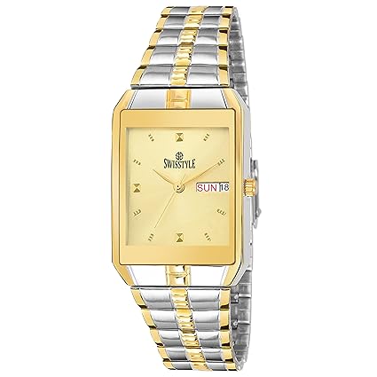 Swisstyle Anolog White Dial Men Watch-SS-GSQ1175-GLD-WHT