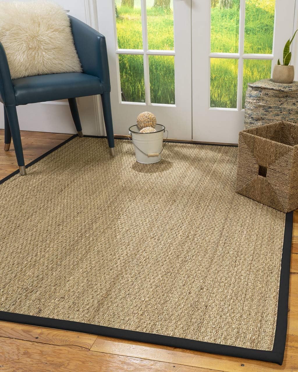 NaturalAreaRugs Mayfair Natural Seagrass Fiber Area Rug, Handmade in
