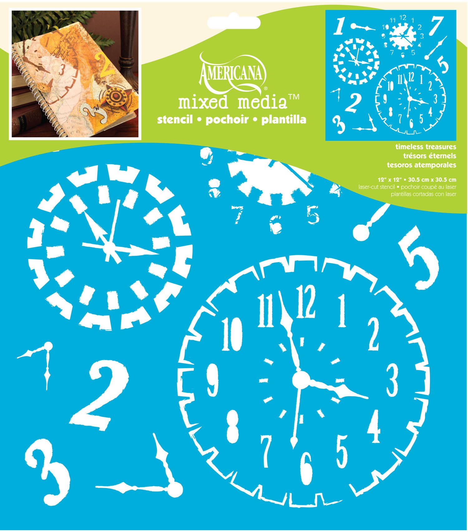 Americana Decor Timeless Treasures, Blue, 31 x 31 x 0.3 cm