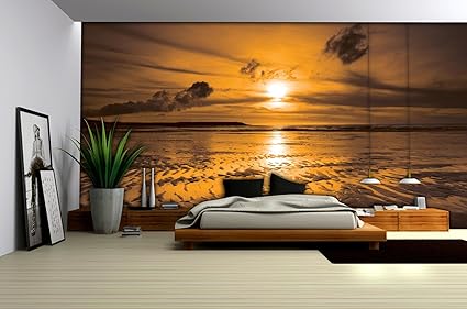 Sunset On The Beach In Sepia Wallpaper Mural Amazoncom Sunset On The Beach In Sepia Wallpaper Mural Amazoncom